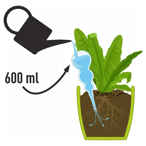 Sfera autoirrigante tripla (a tre camere), giallo trasparente, 600 ml - 4