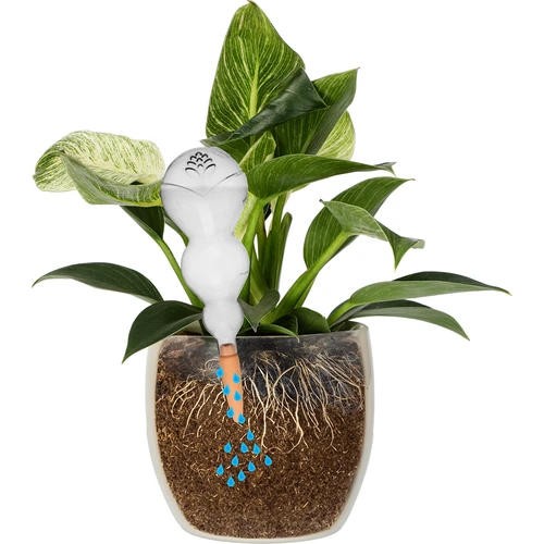 Sfera autoirrigante tripla (a tre camere), trasparente incolore, con puntale in ceramica, 600 ml - 3