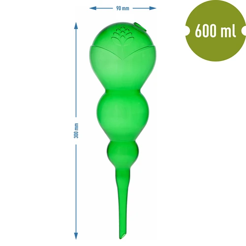 Sfera autoirrigante tripla (a tre camere), verde trasparente, 600 ml - 5