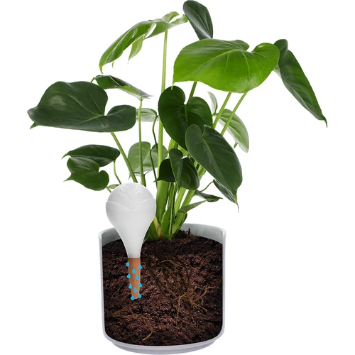 Sfera di irrigazione per piante, bianca opaca con piedino in ceramica, 400ml - 6
