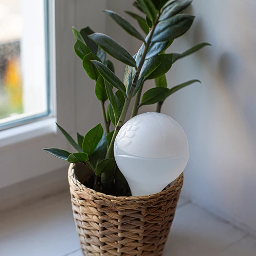 Sfera di irrigazione per piante, bianca opaca con piedino in ceramica, 400ml - 11