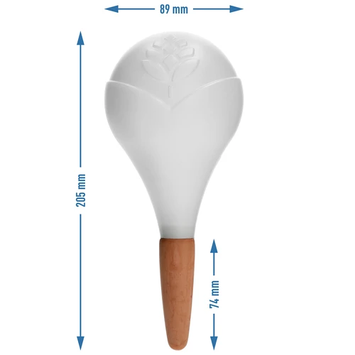 Sfera di irrigazione per piante, bianca opaca con piedino in ceramica, 400ml - 5