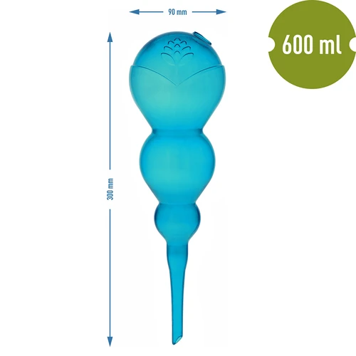 Sfera irrigante tripla (a tre camere), blu trasparente, 600 ml - 5