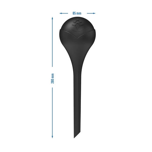 Sfere di irrigazione per piante, nere opache, con tappo, 400ml, 4 pezzi - 6