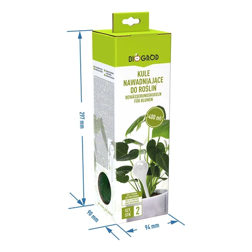 Sfere di irrigazione per piante, verdi trasparenti, 400 ml, 2 pezzi - 7