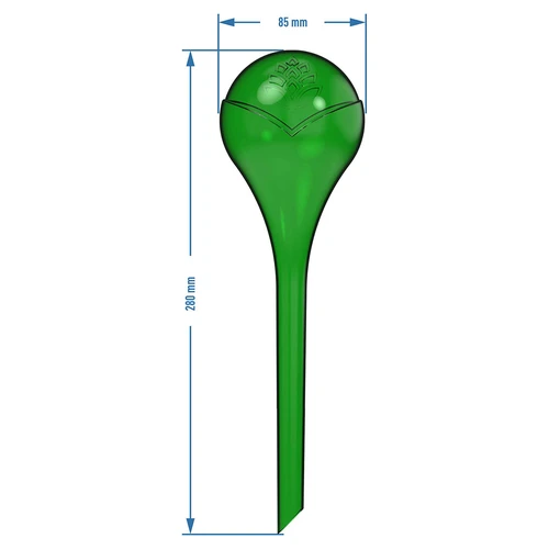 Sfere di irrigazione per piante, verdi trasparenti, 400 ml, 2 pezzi - 6