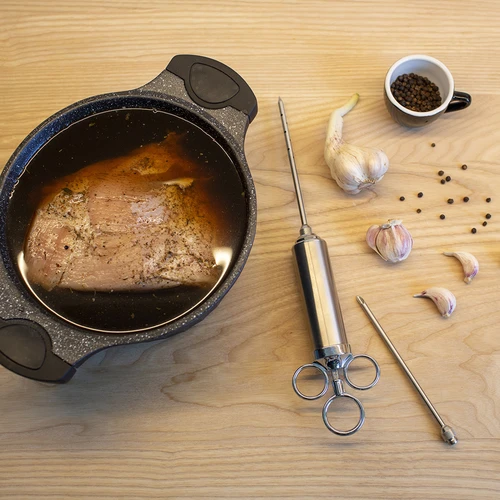 Siringa iniettore per marinature in acciaio inox 60 ml + 2 aghi - 13