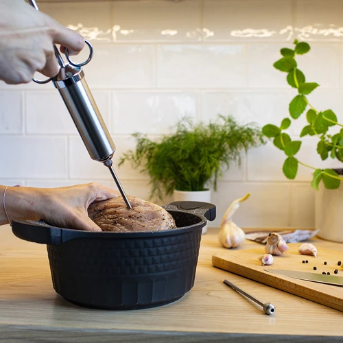 Siringa iniettore per marinature in acciaio inox 60 ml + 2 aghi - 14