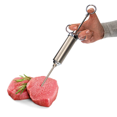 Siringa iniettore per marinature in acciaio inox 60 ml + 2 aghi - 8