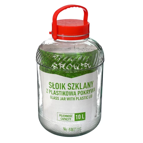Słoik 10 L z plastikową pokrywą - 4