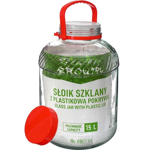 Słoik 15 L z plastikową pokrywą - 3