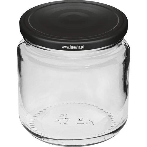 Słoik 212ml fi66/4 z zakrętką czarną 6 szt. - 2