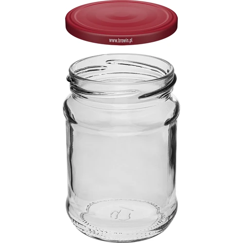 Słoik 250 ml fi66/4 zakrętka bordo - 6 szt. - 3