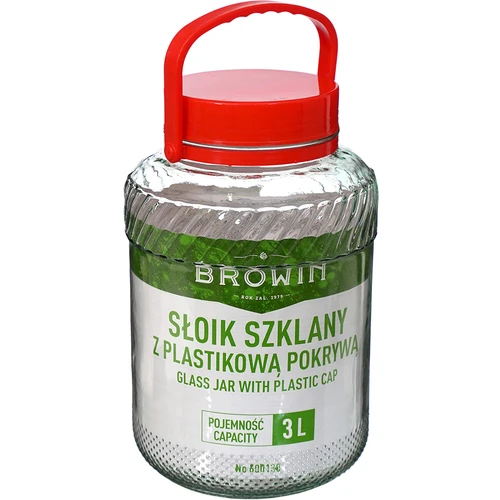 Słoik 3 L z plastikową pokrywą - 3