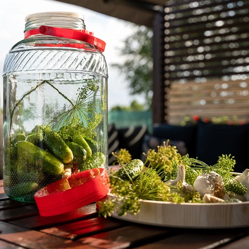 Słoik 8 L z plastikową pokrywą - 8