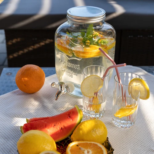 Słoik na lemoniadę, z kranikiem - szklany, 4 L - 6