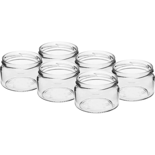Słoik niski 200ml - z czarną zakrętką fi 82/6, 6szt. - 4