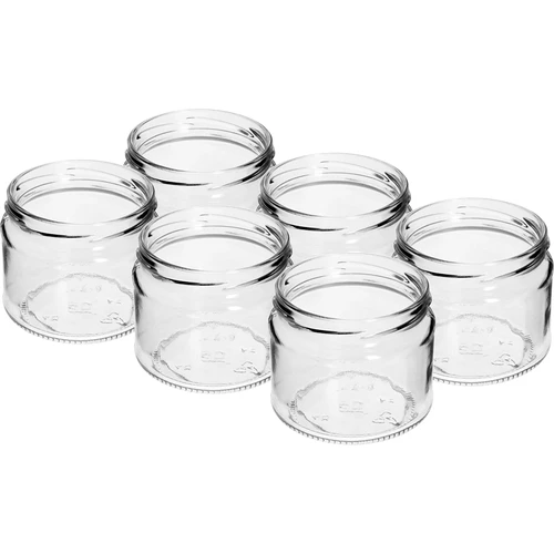 Słoik niski 330ml - z czarną zakrętką fi 82/6, 6szt. - 4