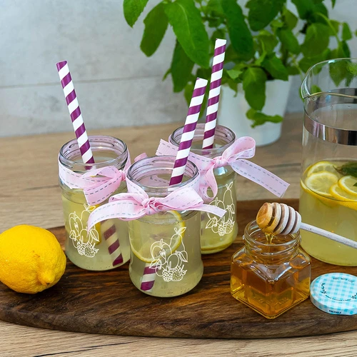 Słoik TO 300ml z nadrukiem - mix owoców i zakrętką fi66/4 - 6 szt. - 7