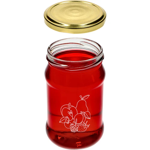Słoik TO 300ml z nadrukiem - mix owoców i zakrętką fi66/4 - 6 szt. - 5
