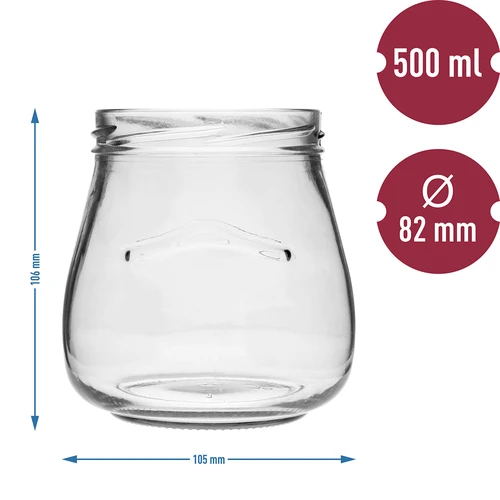 Słoik TO 500 ml inna Amfora - 6szt. - 2