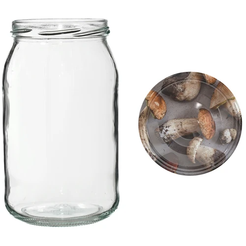 Słoik TO 900 ml z kolorową zakrętką fi82/6 - 6szt. - 6