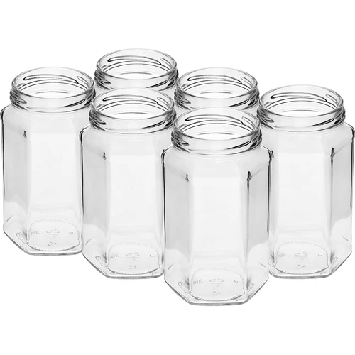 Słoik twist off 385ml z czarną zakrętką fi 63, 6 szt. - 3