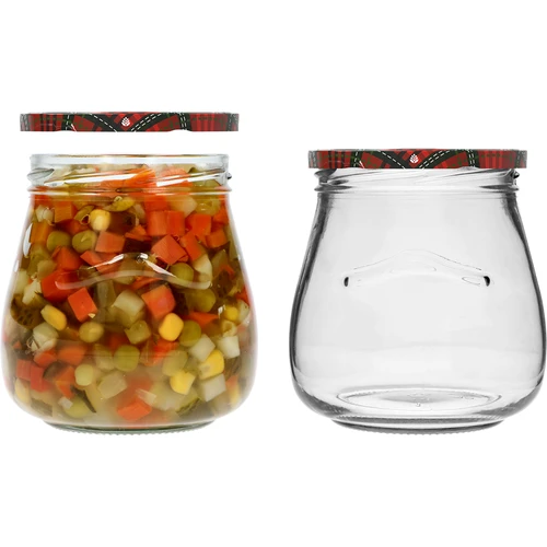 Słoik twist-off 500ml "Odwrócona Amfora" z kolorową zakrętką fi 82/6, 6 szt. - 7