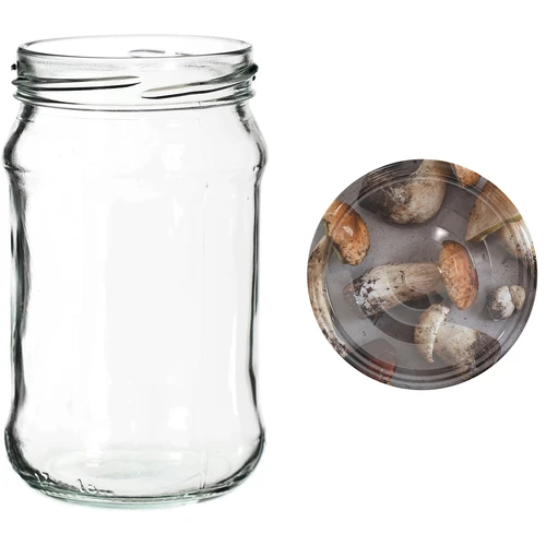 Słoiki 300 ml z kolorową zakrętką fi 66 - 6 szt. - 5