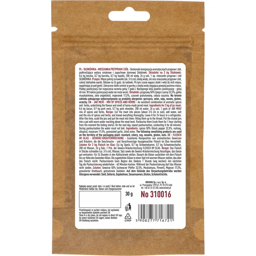 Słoikówka - miscela di erbe e spezie per carni in vasetto, 30 g - 2