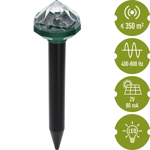 Solarny odstraszacz kretów z lampą LED - 7