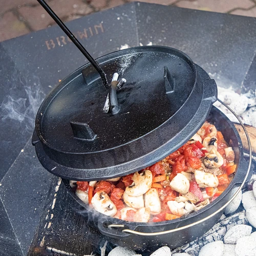 Sollevacoperchi/attizzatoio per coperchi di pentole o calderoni in ghisa - 6