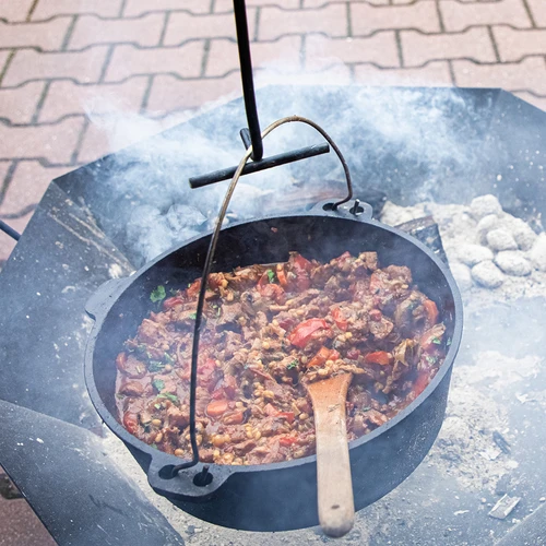 Sollevacoperchi/attizzatoio per coperchi di pentole o calderoni in ghisa - 7