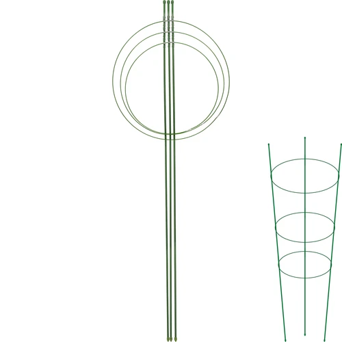Sostegno ad anelli per piante, 3 anelli, 1,2 m