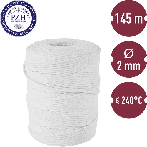 Spago per salumi in cotone bianco (240°C) 145 m - 2