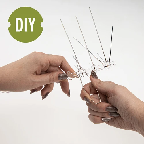 Spuntoni anti-uccelli su listello in plastica, 10 pz. - 5