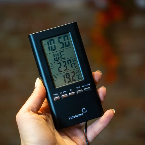 Stacja pogodowa – elektroniczna, sonda, czarna - 8