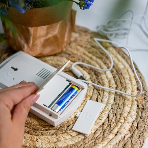 Stazione meteo elettronica con sonda, bianca - 12