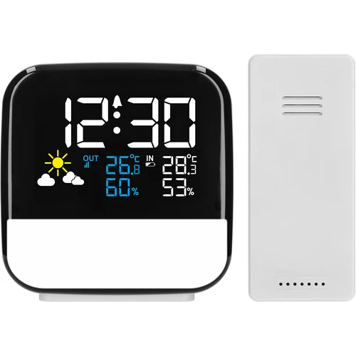 Stazione meteo elettronica Soens - con sensore senza fili, sveglia e lampada - 2