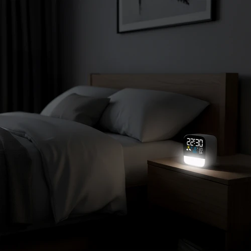 Stazione meteo elettronica Soens - con sensore senza fili, sveglia e lampada - 6