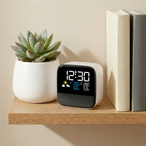 Stazione meteo elettronica Soens - con sensore senza fili, sveglia e luce notturna - 5