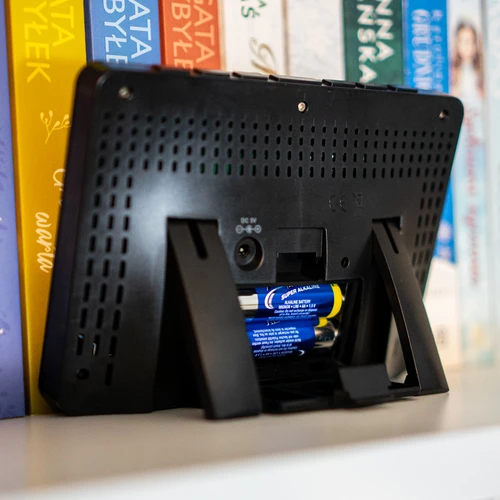 Stazione meteo RCC, DCF – elettronica, retroilluminata, senza fili, con sensore, nera - 16