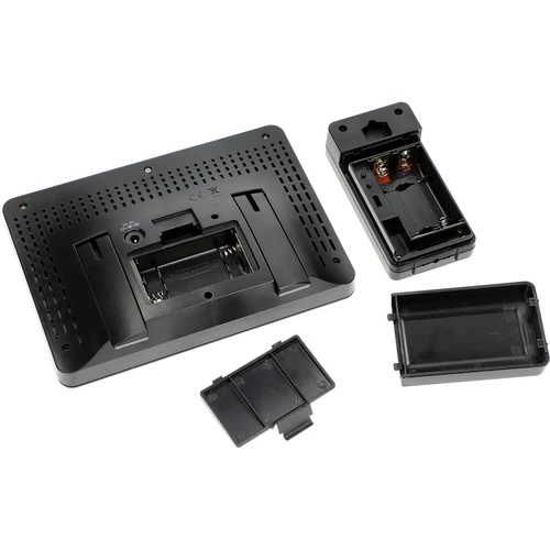 Stazione meteo RCC, DCF – elettronica, retroilluminata, senza fili, con sensore, nera - 9