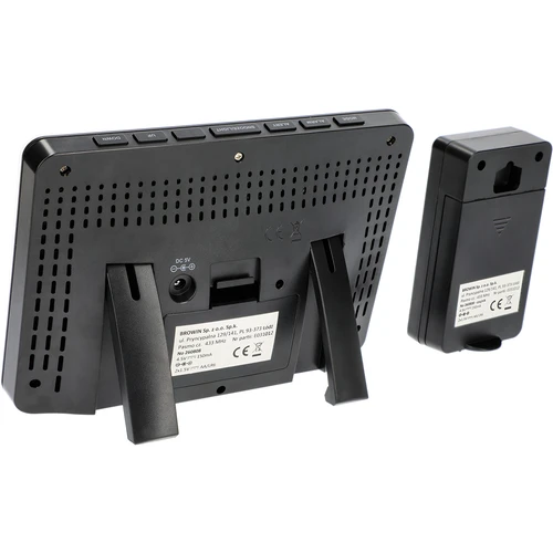 Stazione meteo RCC, DCF – elettronica, retroilluminata, senza fili, con sensore, nera - 7