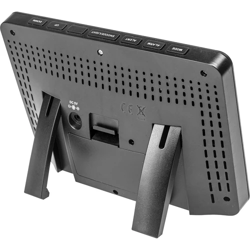 Stazione meteo RCC, DCF – elettronica, retroilluminata, senza fili, con sensore, nera - 6