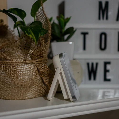 Stazione meteo RCC, DCF – elettronica, senza fili, con sensore retroilluminato, bianca - 12