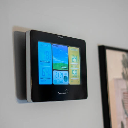 Stazione meteo RCC – elettronica, retroilluminata, wireless, con sensore, nera - 13