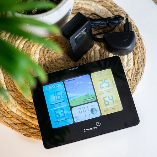 Stazione meteo RCC – elettronica, retroilluminata, wireless, con sensore, nera - 14