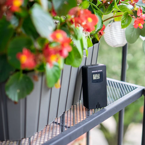 Stazione meteo RCC – elettronica, retroilluminata, wireless, con sensore, nera - 16