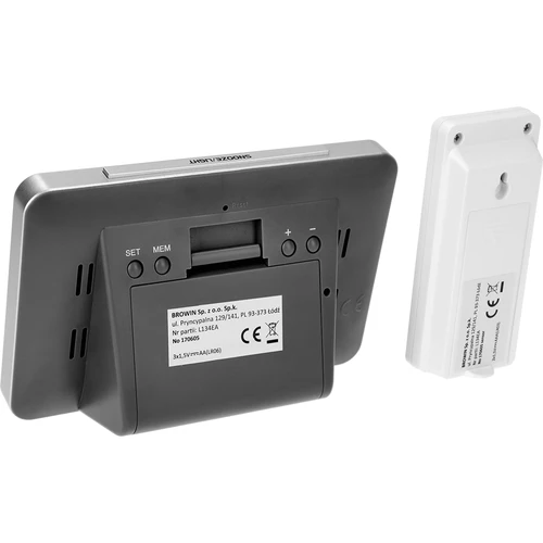 Stazione meteo RCC – elettronica, senza fili, con sensore retroilluminato, nera - 7